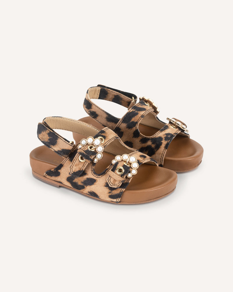 Mini Leopard Print Maya Sandals