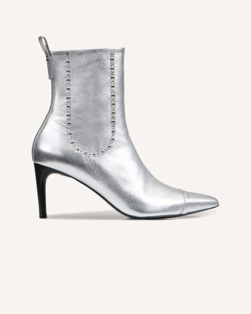 Silver on sale metallic boot