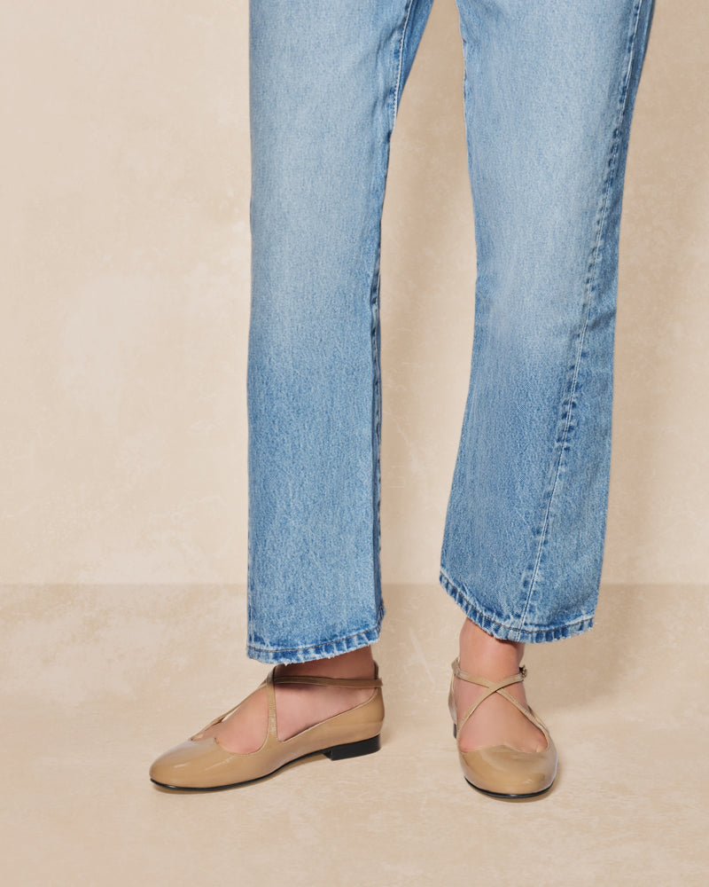 Lover Taupe Patent Flats