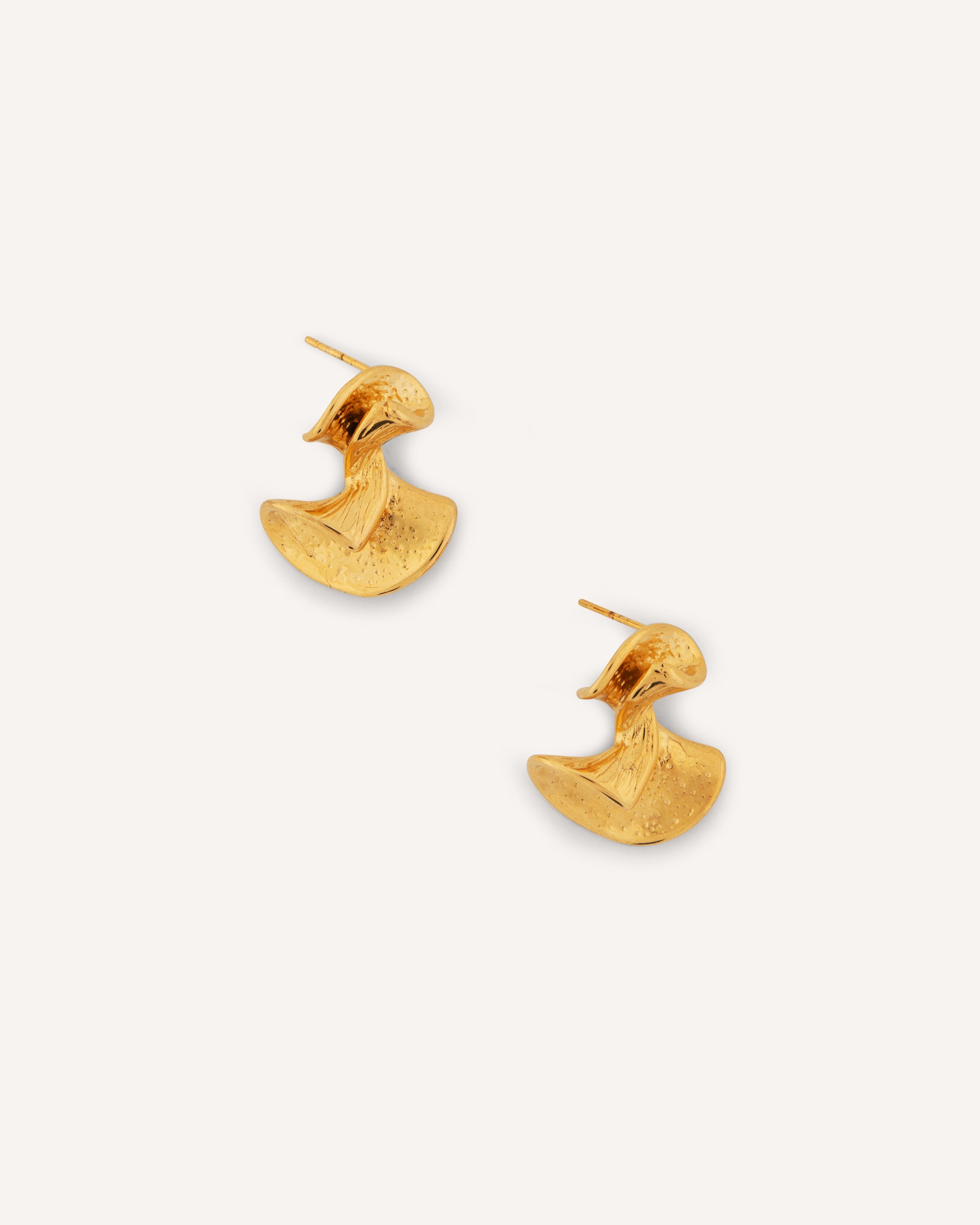 Tora Leaf Gold Earrings