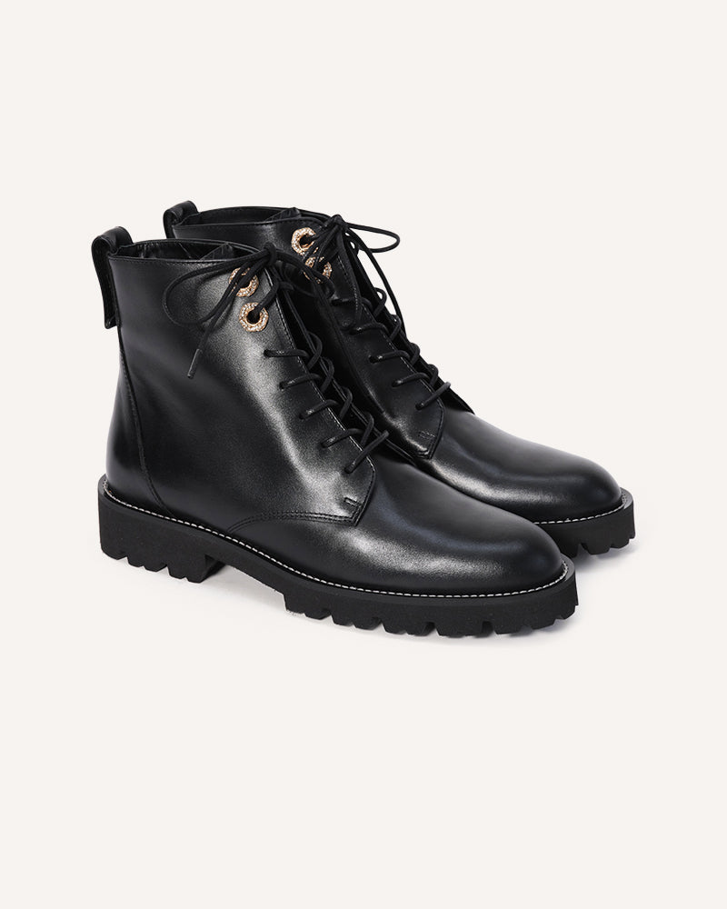 Eden Lace-Up Leather Boots