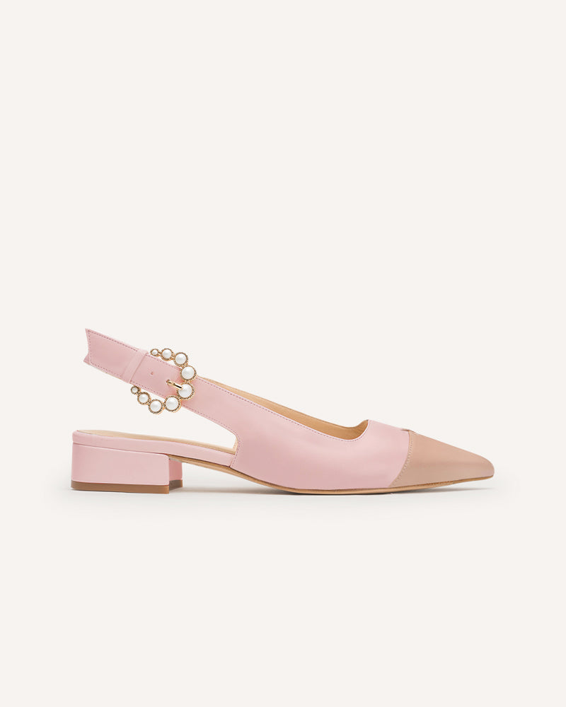 Alicia Pink & Taupe Flats