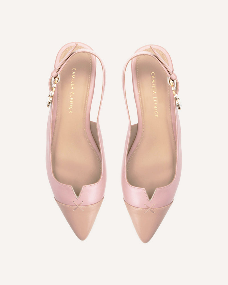 Alicia Pink & Taupe Flats