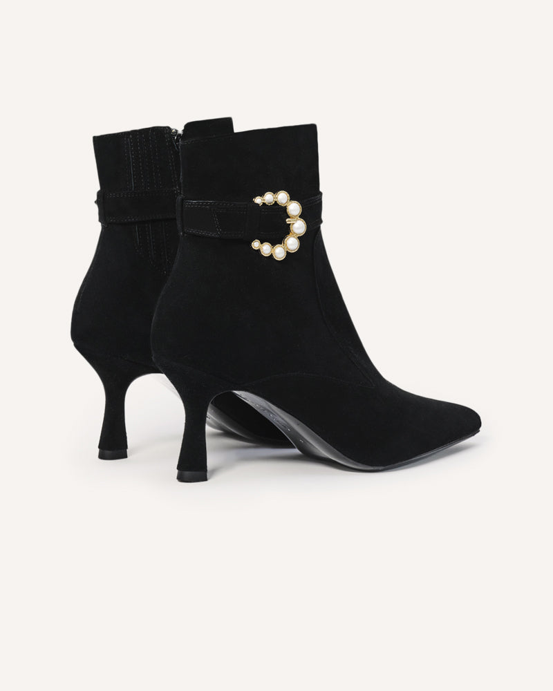 Cora Black Ankle Boots