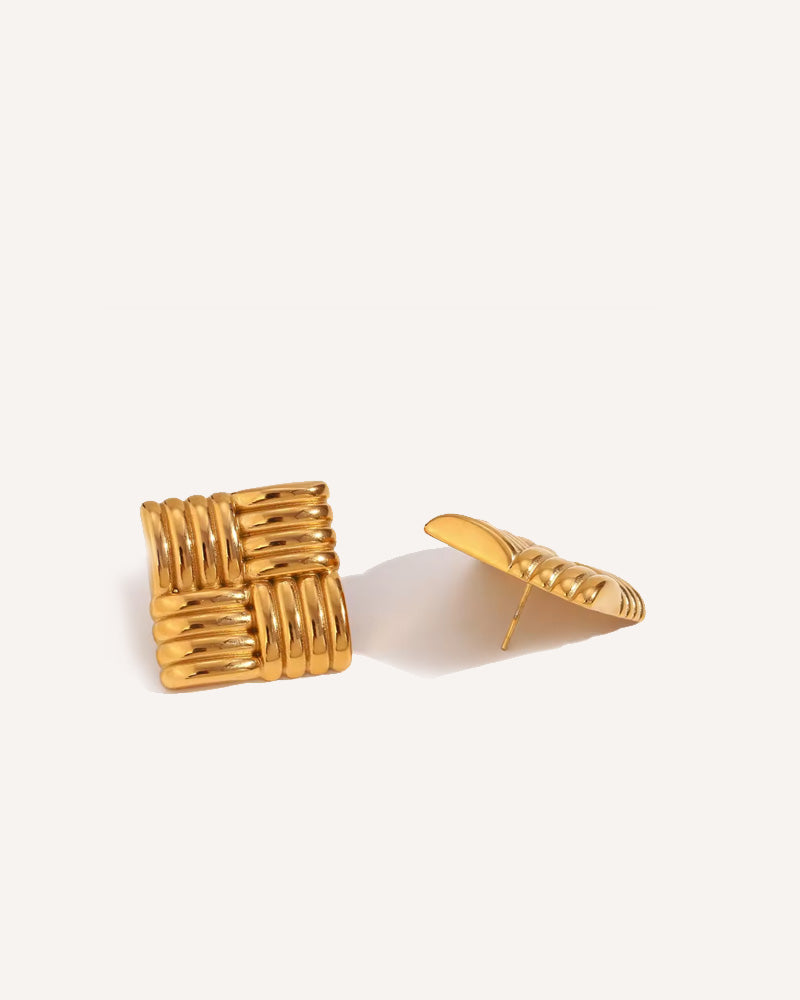 Christy Woven Gold Earrings