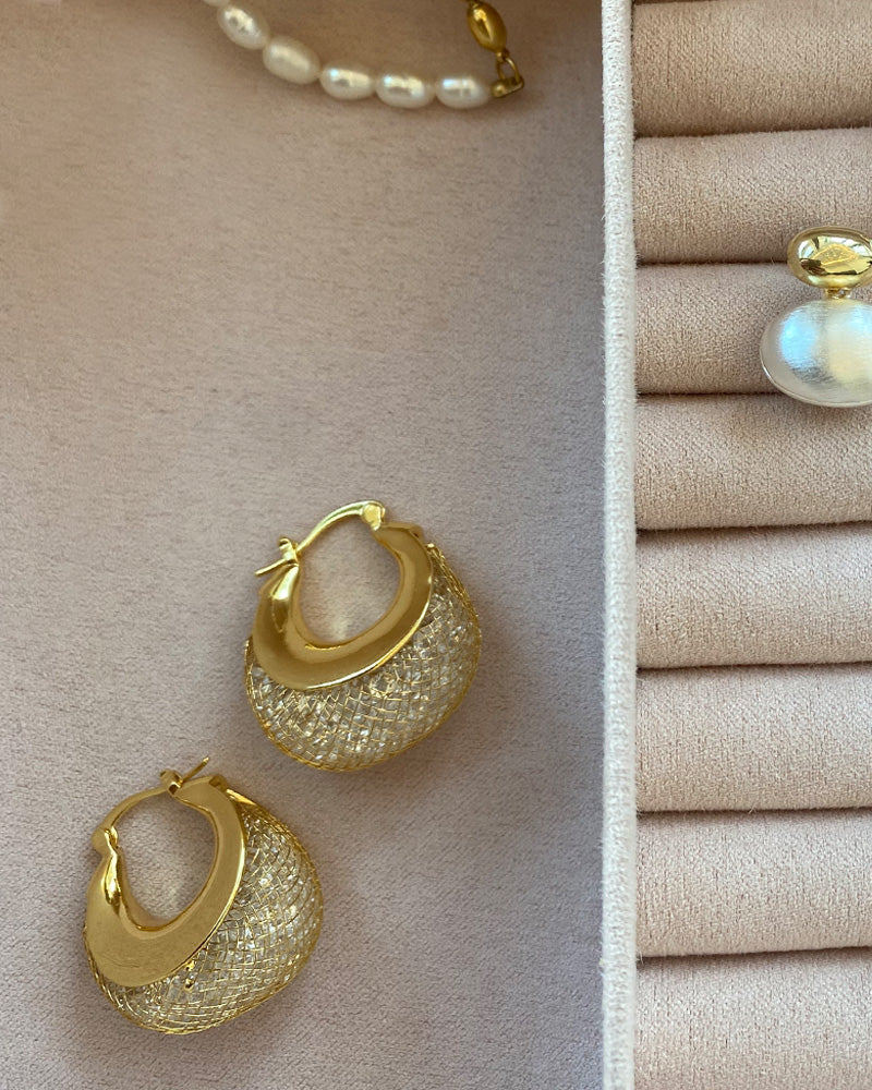 Aurelia Gold Basket Earrings