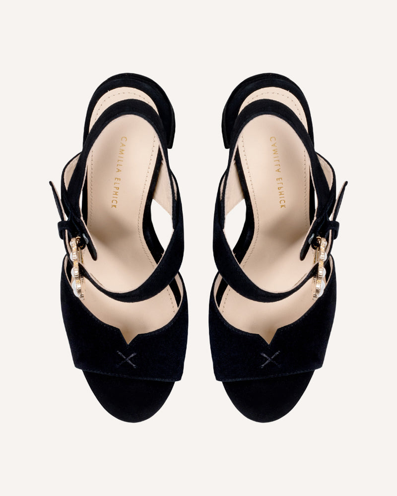 Jasmine Black Platform Sandals