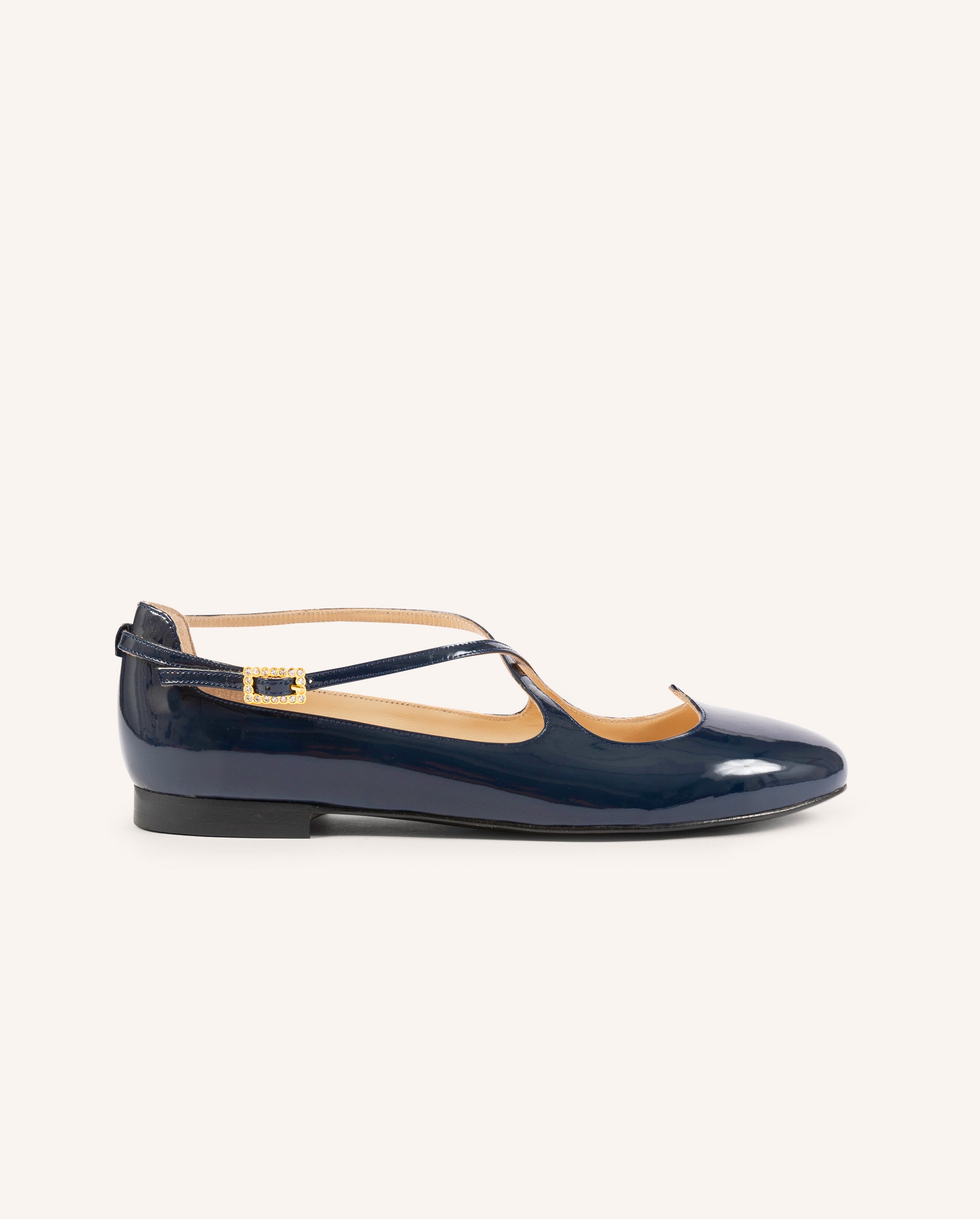 Pre-Order - Lover Navy Patent Flats