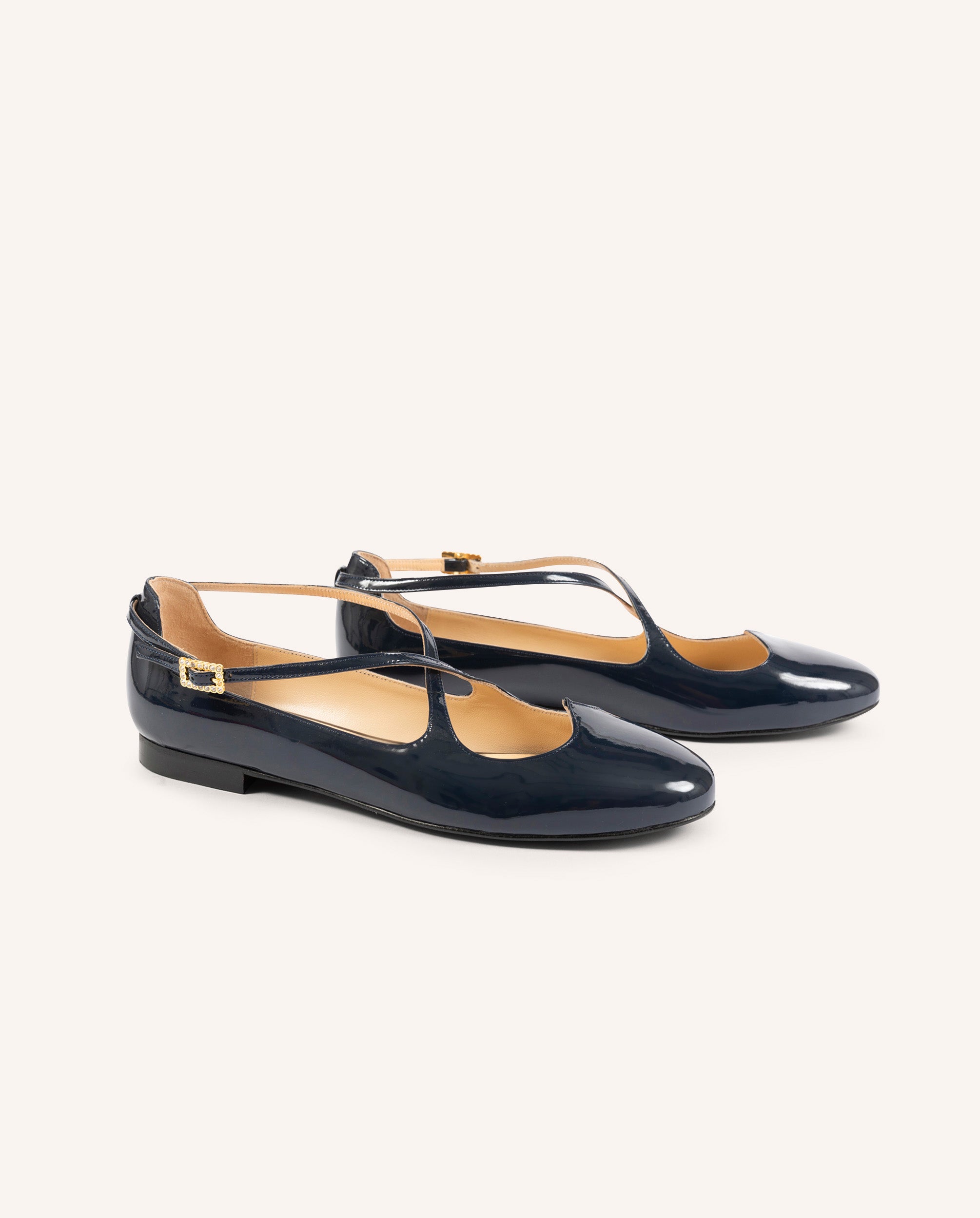 Pre-Order - Lover Navy Patent Flats