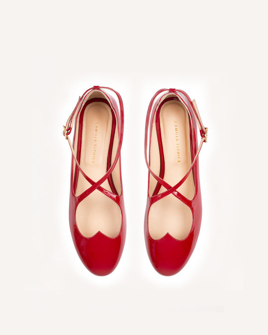 Lover Red Patent Flats