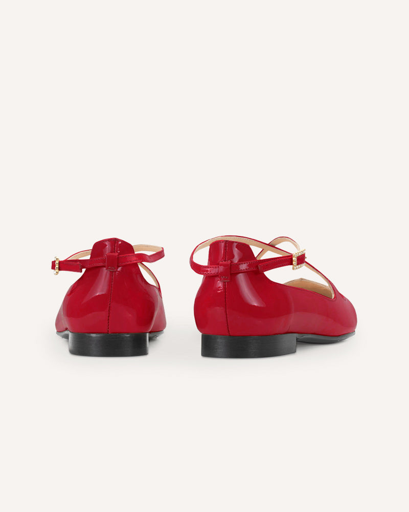 Lover Red Patent Flats
