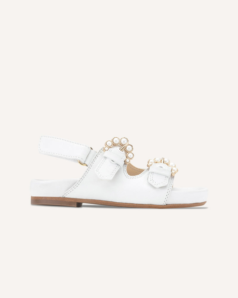 Mini White Maya Sandals