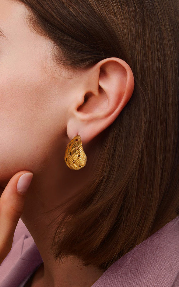 Twyla Woven Gold Earrings