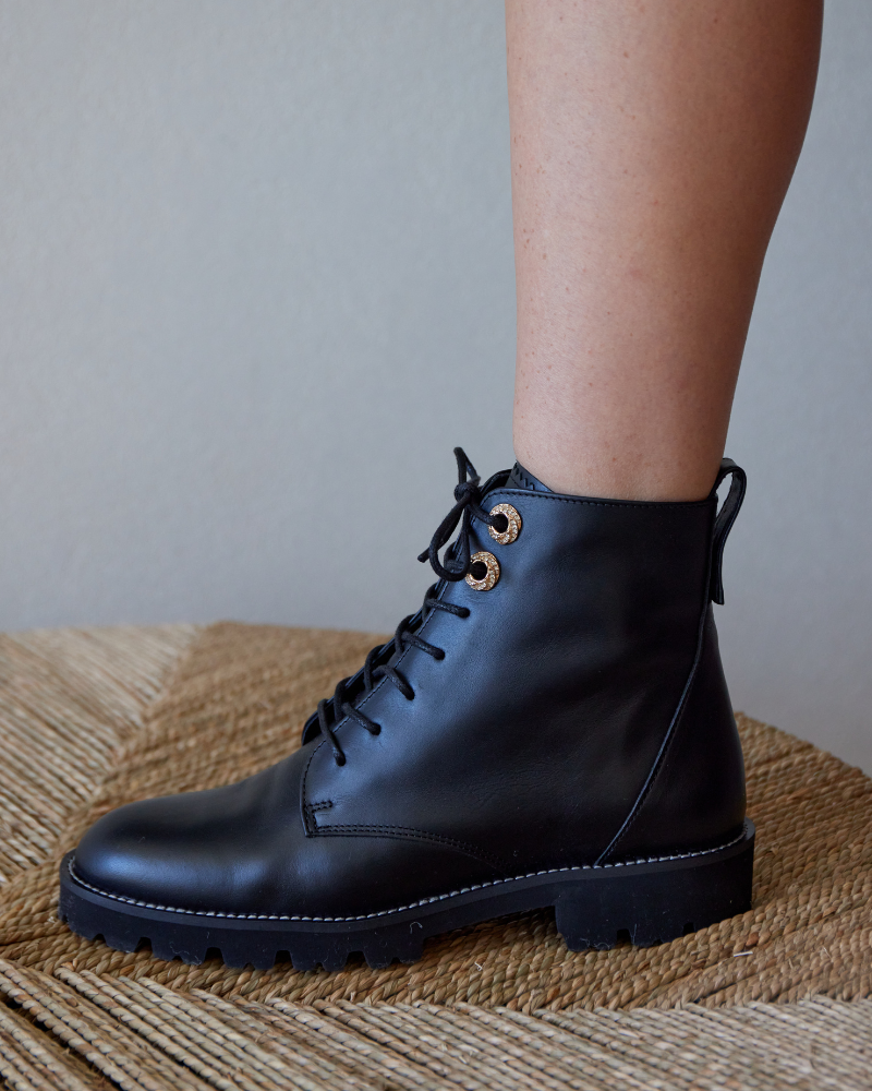 Eden Lace-Up Leather Boots