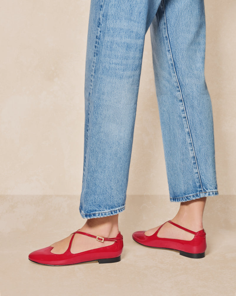 Pre-Order - Lover Red Patent Flats