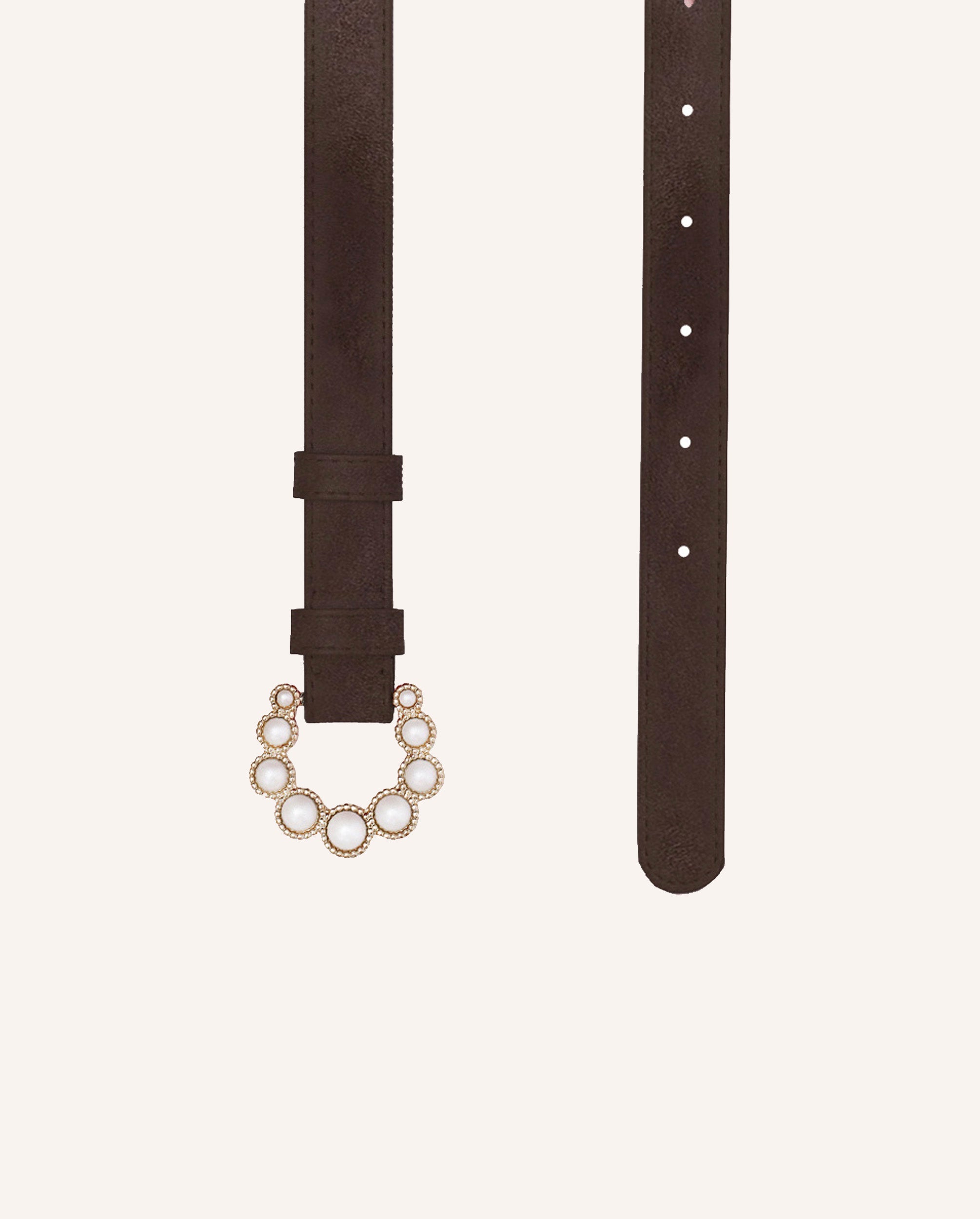 Coming Soon - Pearl Mocha Slim Belt