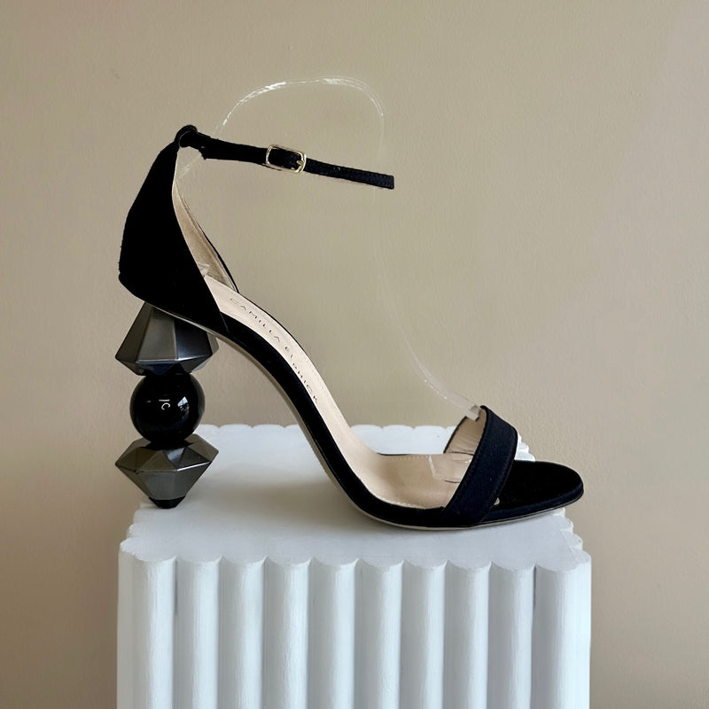 Sample - Crystal Heel Sandals
